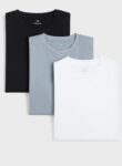 H&M 3 Pack Refular Fit Crew Neck T-Shirt 1
