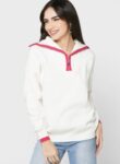 Ginger Varsity Style Sweater With Collar (1)