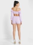 I Saw It First Petite Ribbed Crop Top & Shorts Set (2)