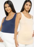 Mamalicious 2 Pack Knitted Tank Top (2)