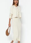 Trendyol Ribbed Knitted Dress & Cardigan Set (1)